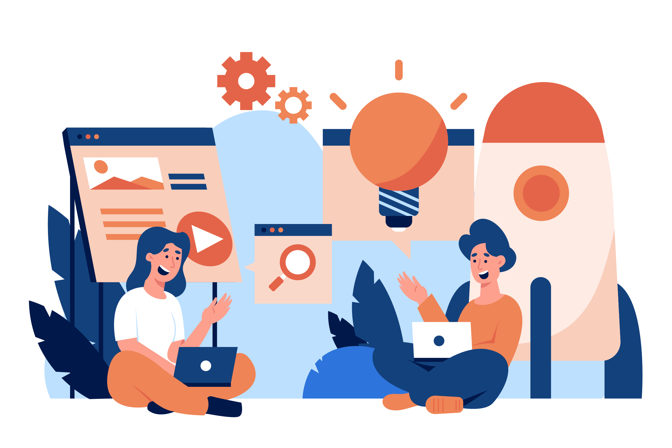 working together